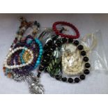 A COLLECTION OF BEADWORK JEWELLERY