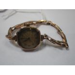 ROLEX, A LADIES VICTORIAN WRISTWATCH, on an expanding bracelet