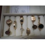 A COLLECTION OF LADIES AND GENTLEMENS 9CT GOLD RINGS, total weight including the stones, approx.