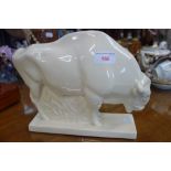 A WEDGWOOD MOONSTONE GLAZED MODEL OF A BULL originally designed by John Skeaping