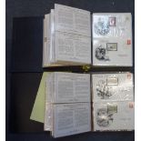 DANBURY MINT; 'THE 50TH ANNIVERSARY WORLD WAR II' FIRST DAY COVERS COLLECTION in two albums