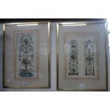 PAIR OF 19TH CENTURY ENGRAVINGS OF NEOCLASSICAL DECORATIVE SCHEMES