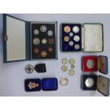 A COLLECTION OF SILVER PROOFS AND OTHER COINS