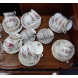 A MINTON MARLOW PATTERN TEA SET and other teaware including Royal Albert, Doulton and others