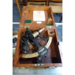 HEZZANITH; A SEXTANT No 60245 in a mahogany case