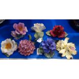 A COLLECTION OF CAPODIMONTE FLOWERS