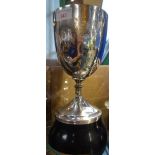 A SILVER TROPHY CUP, 350g (approx)