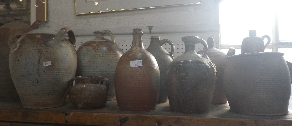 A COLLECTION OF CONTINENTAL STONEWARE VESSELS