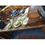 A LARGE FARMHOUSE TABLE made from re-claimed timber, 200cm long