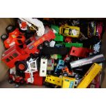 A COLLECTION OF MODEL VEHICLES and a large box of Lego