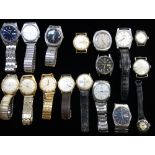 A COLLECTION OF GENTLEMANS WRISTWATCHES, various mens wristwatches including a rotary and other