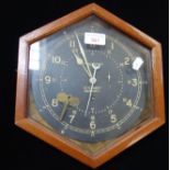 A US NAVY WALL CLOCK, by the 'Chelsea Clock Co Boston' ser. no. 23387E in a later wooden case