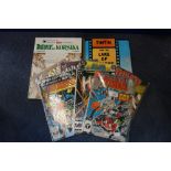 A COLLECTION OF DC COMICS, to include, 'Tales of the Teen Titans' a Tintin book and an Asterix book