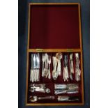 A CANTEEN OF SILVER PLATED CUTLERY