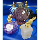 A 1930S PINK CUT GLASS SCENT SPRAY and others similar