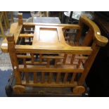 A CHINESE ELM BABY CARRIAGE, 60cm wide