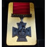 A 'VICTORIA CROSS' PAPERWEIGHT in a fitted box