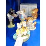 A BESWICK FIGURE, 'KITTY MACBRIDE' and others similar (6)