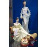 A ROYAL DOULTON FIGURE, 'At Ease' HN 2473 and another,'Boudoir' (2)