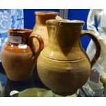 A VERWOOD POTTERY JUG and two similar (3)