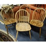 FOUR STICK BACK KITCHEN CHAIRS (sanded down)