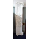 A ROCOCO STYLE WHITE MARBLE PANEL, CARVED WITH SCROLLS AND FOLIAGE 123 cm wide