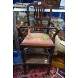 A GEORGE III MAHOGANY CHILD'S HIGH CHAIR