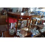 A GEORGE III MAHOGANY CARD TABLE, 91cm wide