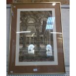 VALERIE THORNTON (1931-1991) 'Cloister, Elne' signed, dated '80, titled and numbered 38/150 in