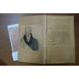 SIR WALTER SCOTT: A worn copy of 'Rokeby' with a tipped-in letter from Scott (signed) and a small