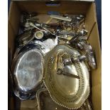 A QUANTITY OF SILVER PLATE and cutlery