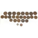 Chinese copper coinage including one sen and two sen : For Extra Condition Reports Please visit