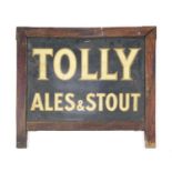Vintage Tolly Ales and Stout adverting sign, 64cm x 69.5cm : For Extra Condition Reports Please