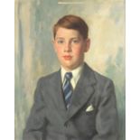 Frank Jameson - Portrait of Master Scott in school uniform, oil on canvas, inscribed verso,