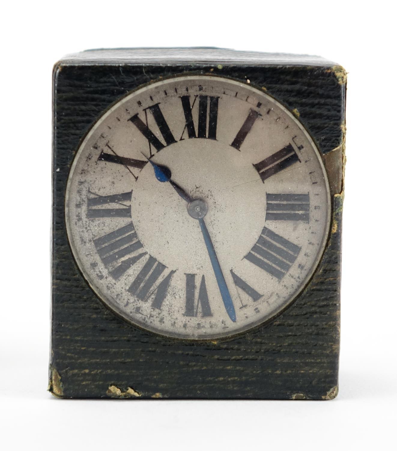 Miscellaneous objects comprising a silver vesta, Parker's pointer pencil, leather cased travel clock - Image 4 of 8