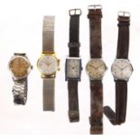 Five vintage gentleman's wristwatches including Cyma, Ingersoll, Victoria and Poljot : For Extra