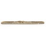 14ct gold clear stone bracelet, 19cm in length, approximate weight 7.3g : For Extra Condition