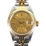Ladies Rolex Oyster perpetual date just stainless steel wristwatch, the movement numbered 2135, 2.