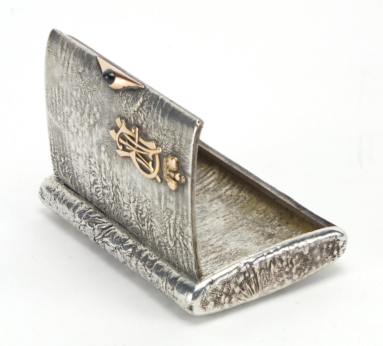 Russian silver Samorodok with applied gold lettering, impressed marks 84 AE to the interior, - Image 7 of 9