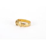 Victorian 18ct gold buckle ring, size L, approximate weight 2.6g : For Extra Condition Reports