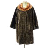 Vintage fur and simulated high pile overcoat : For Extra Condition Reports Please visit our Website