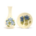 Moorcroft pottery magnolia vase and footed bowl, the largest 16cm high : For Extra Condition Reports