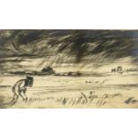 James Abbott McNeill Whistler - The Storm, 19th century print, pencil inscribed, mounted and framed,