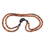 Horn bead necklace, 72cm in length, approximate weight 97.0g : For Extra Condition Reports Please