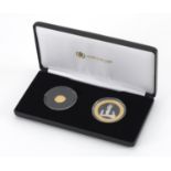 The Princess Diana commemorative pair including a 9ct gold crown, with certificate and fitted case :