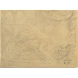 Armand Point - Odalisque, pencil on paper with studio stamp, mounted, unframed, 31cm x 23.5cm :