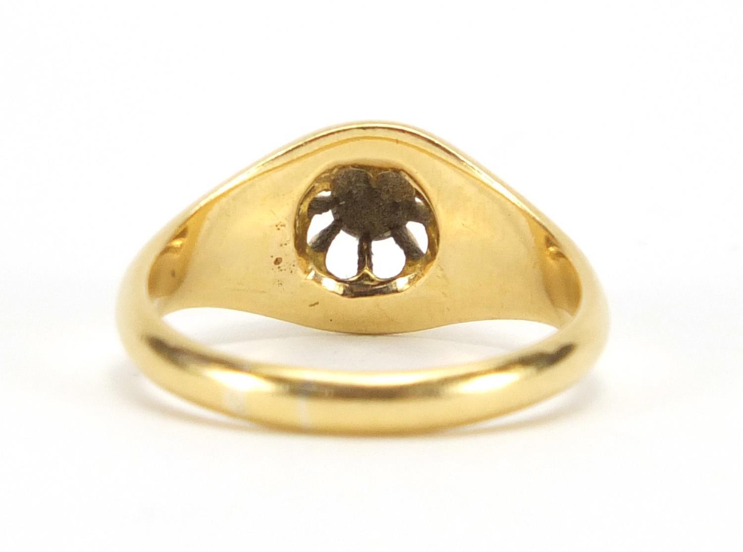 18ct gold diamond solitaire ring, size M, approximate weight 4.9g : For Extra Condition Reports - Image 5 of 5