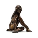 Ronald Cameron, patinated bronze study, Maria, limited edition 14/25, 27cm high : For Extra