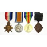 British Military World War I trio and education committee medal, the trio awarded to G-835PTE.W.G.