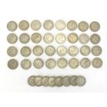British pre decimal pre 1947 half crowns, approximate weight 551.0g : For Extra Condition Reports